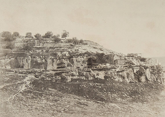 Auguste Salzmann (1824-1872) Jerusalem, 1854 Blanquart-Evrard process print, titled, and inscribed in the margin,
23.2 x 32.3cm (9 1/8 x 12 3/4in)