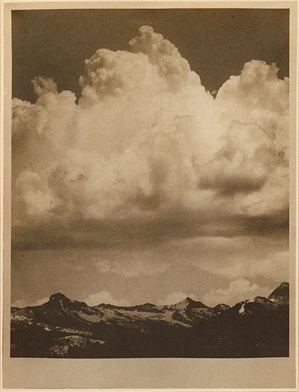 Lot 56:Alvin Langdon Coburn, The Cloud, with poem by Percy Bysshe Shelley, signed, Los Angeles, 1912. Estimate $25,000 to $35,000.