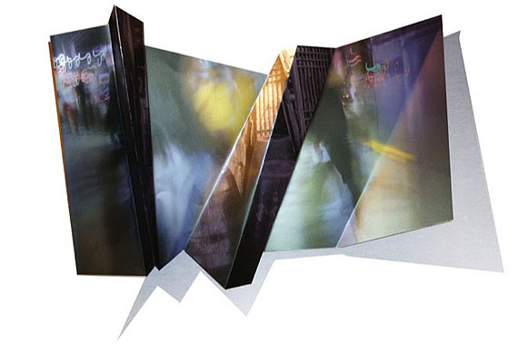 Tillmann Krieg: Korean Diary / Urban Structure - 2011 - Photography / Painting / folded and cut Aluminium, ca. 100 x 69 x 25 cm