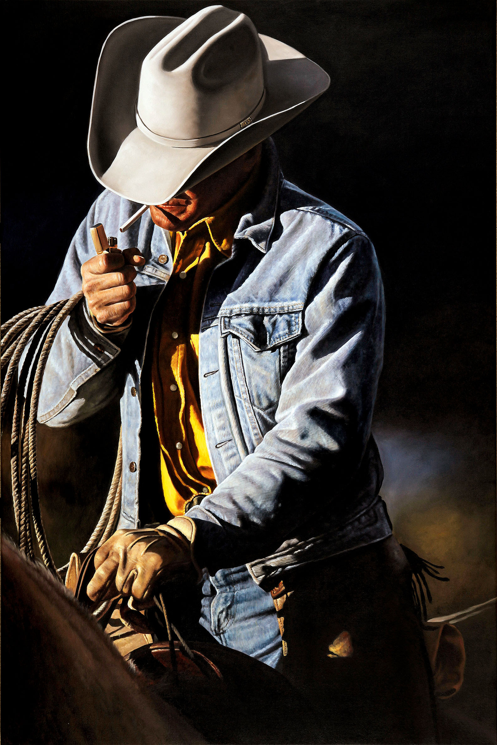 Hannes Schmid
Cowboy # 53, 2008
Öl auf Leinwand, 180 x 120 cm
Privatbesitz
© the artist