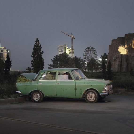 Ruslan's car, Turkmenbashi's World of Fairy Tales, Turkmenistanphoto: Anoek Steketee