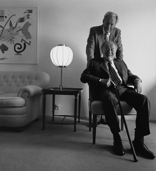 Willy Brandt und Bruno Kreisky, Stockholm 1989 © Konrad Rufus Müller, courtesy PINTER & MILCH