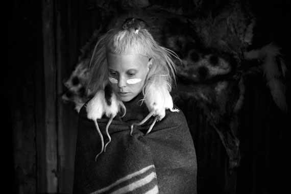Roger Ballen, Yolandi and Rats from Die Antwoord, 2012, archival pigment print, 21 x 31cm, edition of 50