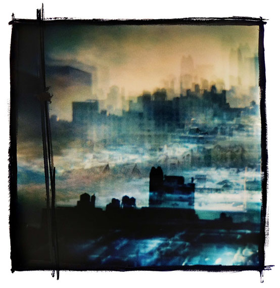 Pentimento Study #3, 2013
Unique pigment print with charcoal, pastel, acrylic and oil
43 1/2 x 43 1/2 in. 
© Jacob Felländer, courtesy Hamiltons Gallery, London