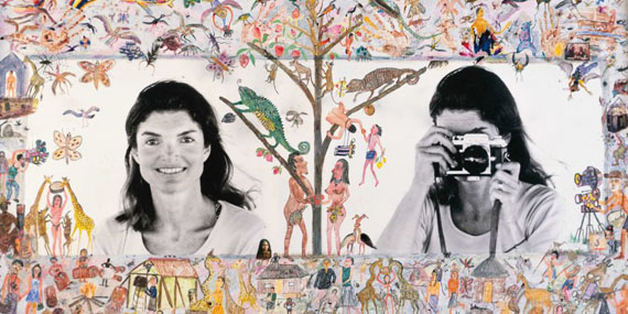 Jackie O. Photo Lesson Embellished by Hog Ranch Art Department, Skorpios, 1971 © The Peter Beard Collection