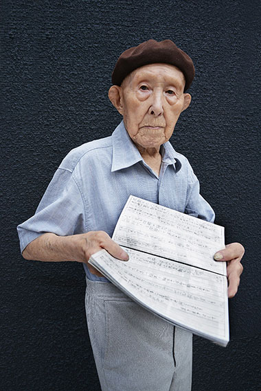 Iichiro T. (age 102), former fish market dealer and poet, from the series Happy at Hundred, Nissin, Japan. 2013 © Karsten Thormaehlen