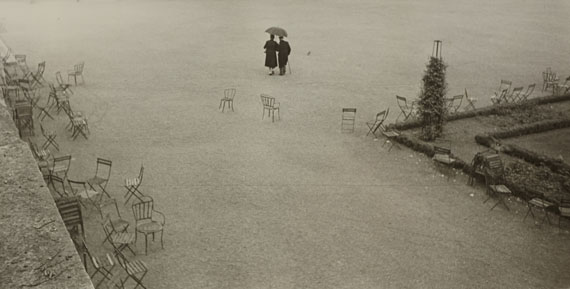 ROBERT FRANK (* 1924) ‘Paris and the chairs, etc.’, 1949Vintage silver print13 x 25,2 cm (5.1 x 9.9 in)Estimate € 30000-35000