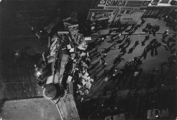 BRUNO BARBEYNight of 10 June, 1968. 14th Arrondissement, Paris. Riot on the corner of the Boulevard Pasteur & Rue de Vaugirard.Vintage Print7.8 x 11.8 inches© Bruno Barbey / Magnum Photos