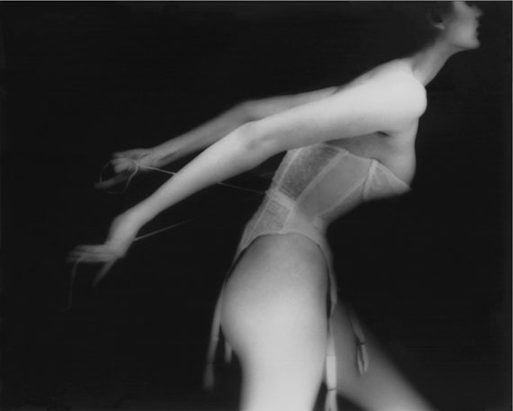Lillian Bassman. "It’s a Cinch, Carmen, lingerie by Warner’s", 1951 (alternate version published in Harper's Bazzar, September 1951). © Estate of Lillian Bassman