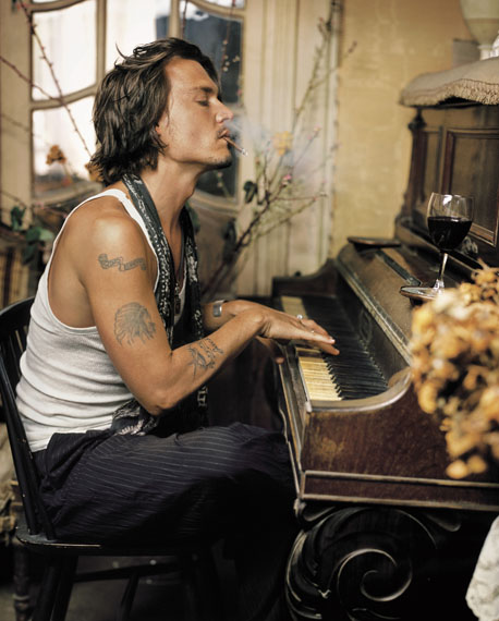 Lot 62MARK SELIGER (b. 1959)Johnny Depp, Madame Simon Residence, France, 2003arhival inkjet print, printed 2014signed, titled, dated, numbered '6/20' and annotated '1-0000002232' in pencil with Photographers copyright credit stamp (verso)image: 55.6 x 45.5cm. (21 7/8  x 17 7/8in.)sheet: 61 x 51.2cm. (24 x 20 1/8in.)This work is number 6 from the edition of 20.£2,000 - 3,000