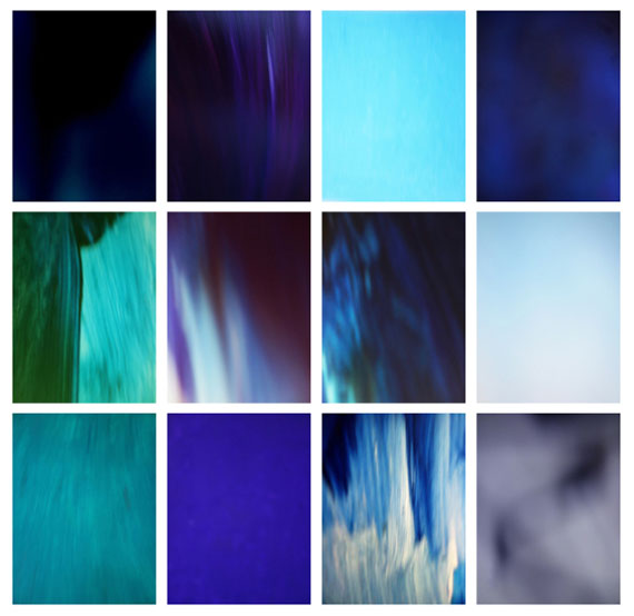 HANNO OTTEN: "Blau", from the series "13 Farben", 2014
12 c-prints, ed. 7, 40 x 30 cm