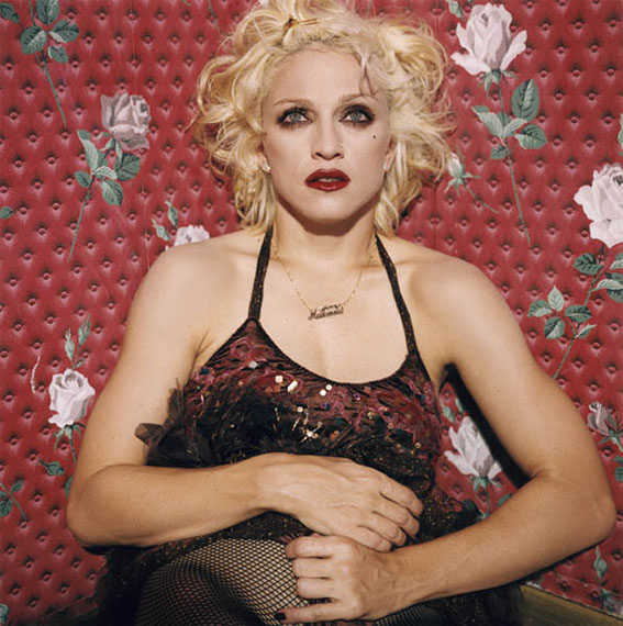Madonna Sitting on the Floor and Lifting her Dress 1994 © Bettina Rheims