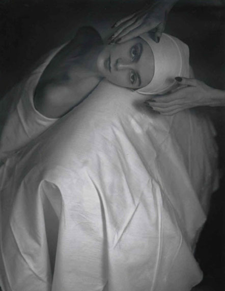 Horst P. HorstCarmen Face Massage, 1946Platinum palladium print22 x 18 in.© Horst Estate