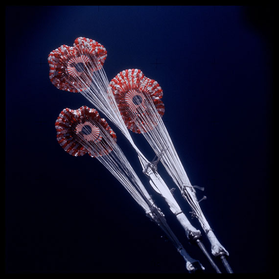 Michael Light, Command Module Splashdown Parachutes Upon Opening: Attributed to Alan Bean, Skylab 3, July 28-Sepember 25, 1973/1999