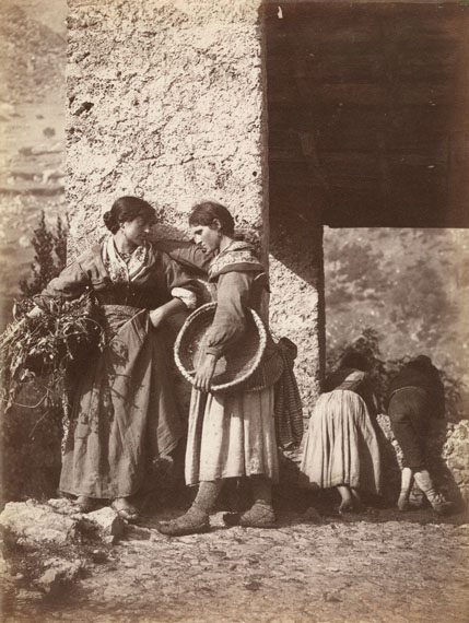 Filippo Belli (1836-1927)Genre scene in the Alban Hills, c. 1875Albumen print, 25.3 x 18.5 cm