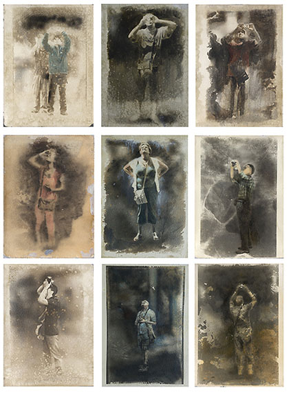 International Travelers (2010) Photography and mixed media (silver gelatin emulsion, varnish on Moulin paper) 76x56cm each. 