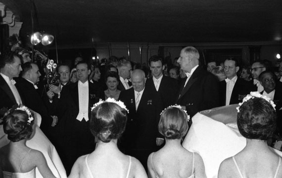 Mikhail Savin. Nikita Khrushchev and Charles de Gaulle at the Paris Opera. 1960