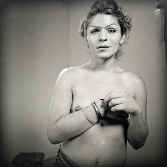 Andrew Overtoom, Trans Girl in Echo Park, 2010, 16”x16”, Piezography print, Courtesy 1650 Gallery