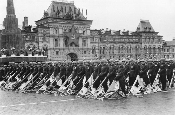 Mikhail Trahman. Victory parade, 1945