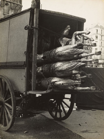 André Kertész, Chevaux de bois d'un carrousel démonté, Paris. 1929Vintage or early gelatin silver print. 23,8 × 17,9 cm (9 3/8 × 7 in [2017]Estimate € 20.000–25.000