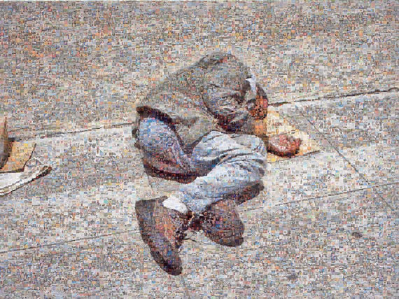 Joan Fontcuberta, "Googlegramme: Homeless", 2005, 10000 images d'internet,120 x 160 cm. Courtesy de l'artiste - Topographie de l'Art