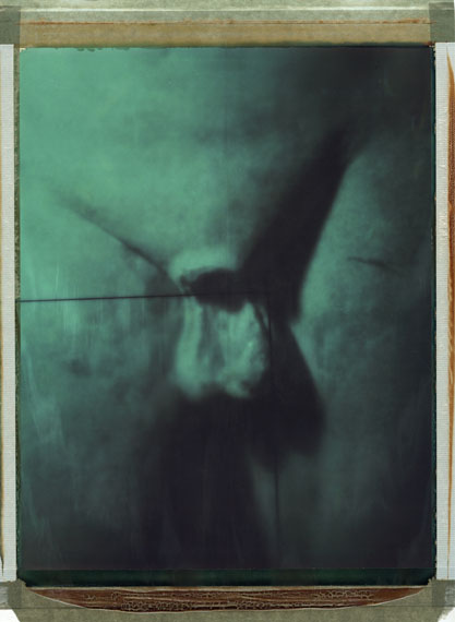 Paolo Gioli: Série Luminescente, 2007, Polaroid Polacolor, 25x20cm, contatto da pellicola fosforescente