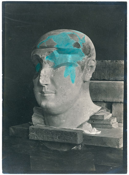 Archivbild, Roemer- und Pelizaeus-Museum Hildesheim, colorierter SW-Abzug, Kopf der Statue des Hem-iunu, PM 1962, 18 x 13 cm, undatiert