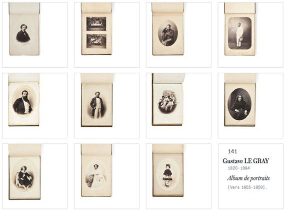 A rare album of portraits by Gustave Le Gray