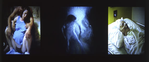 Bill Viola: Nantes Triptych, 1992Video/sound installation© Kira Perov, courtesy of Bill Viola Studio