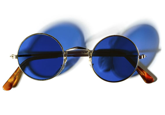 © Henry LeutwylerJohn Lennon's (1940 - 1980) gold wire-rimmed sunglasses with blue lensesFrom the series Document, 2007