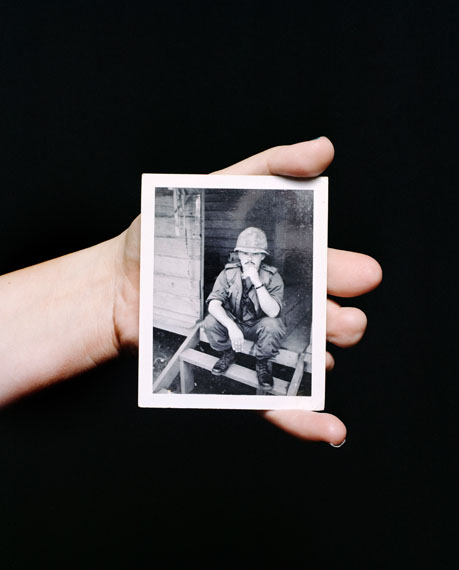 Mathieu Asselin, Heather Bowserholds a photograph of her father, Morris Bowser, Ohio, 2012 © Mathieu Asselin, all rights reserved