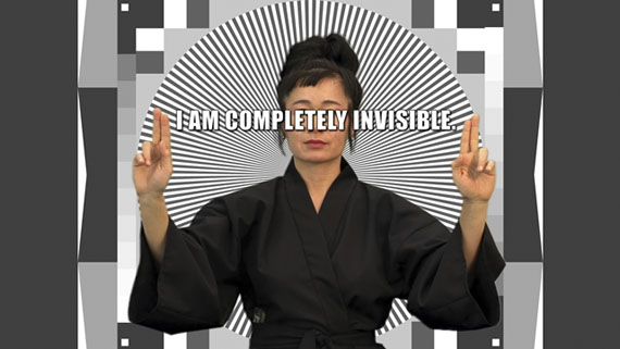 Hito SteyerlHOW NOT TO BE SEEN: A Fucking Didactic Educational .MOV File, 2013Still image, single screen, chromogenic prints, C- Stative, Floor installationCourtesy Hito Steyerl and Andrew Kreps Gallery, New York