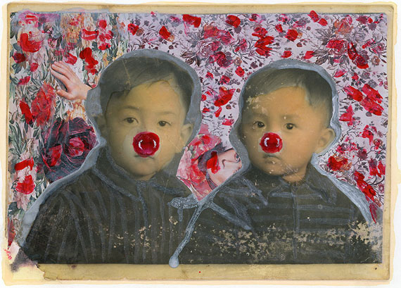 Ficciones, "Two Red Noses" © Sun Yanchu, 2017Gelatin silver photograph, Acrylic, Watercolor, 15.8cm x 11.2cmM97 - Booth B07