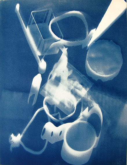 Nancy WILSON-PAJICChance Techniques 1995Unique photogram in Cyanotype Archival paper21,9 X 29,8 cm 