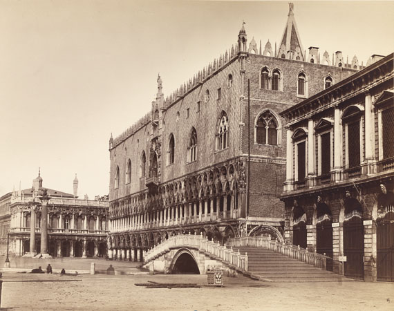 Venice, Doge's Palace with the Ponte della Paglia, Print after 1877
albumen paper print mounted on card