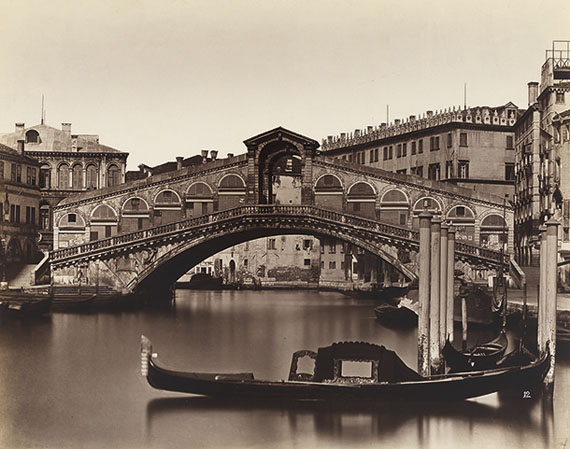 Venice, Ponte di Rialto, Negative 1857 – 1864print before 1893, albumen paper print mounted on card