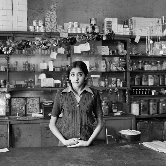 David Goldblatt, The Modis' daughter in their shop before its destruction under the Group Areas Act, Fietas, 1977Courtesy Goodman Gallery, Cape Town, Johannesburg