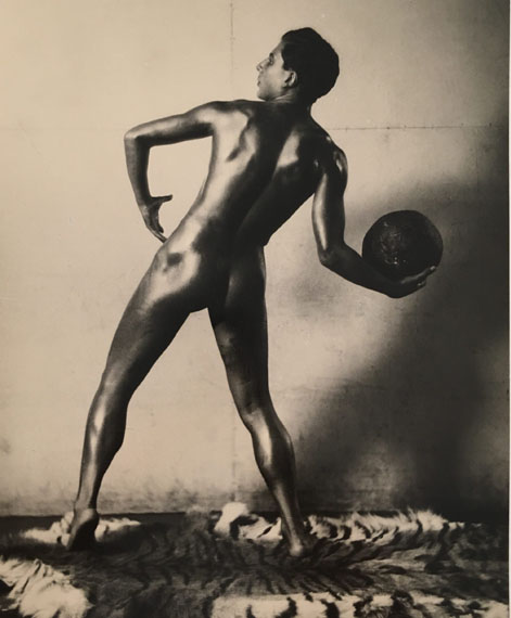 NIKOLAY SCISHOV-PAOLA, Model with a ball, Moscow, 1920s, printed before 60s, This is the photo of N. I. Svischov-Paola. Sambinkina G. N., Stamp of N.I. Svischov-Paola and annotated by the family on verso 32.2 x 26.6 cm