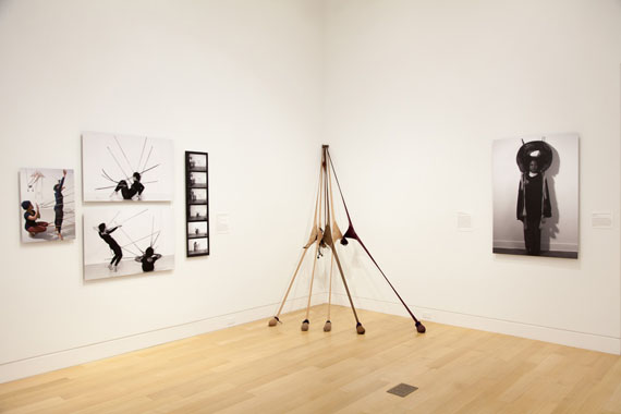 Senga Nengudi: Improvisational Gestures, installation view, 2017. Courtesy of DePaul Art Museum, Photograph by Lizabeth Applewhite​