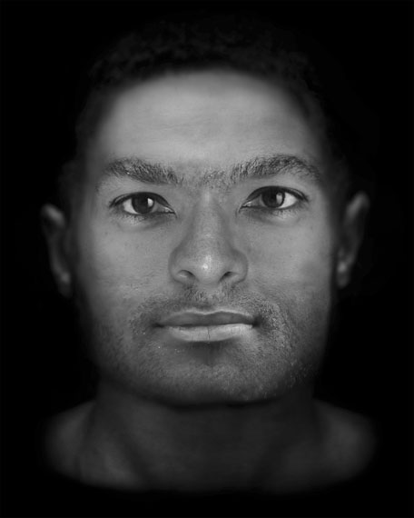 Facial representation of a young adult man.
Skull registration number 1886. El Museo Canario.
His remains were found in Fuerteventura