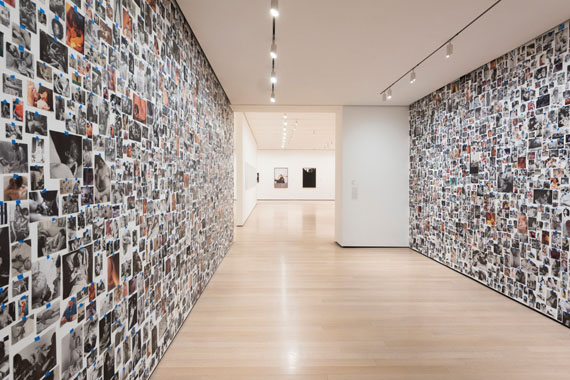 Carmen Winant, My Birth, 2018Found images, tape. Installation view of Being: New Photography 2018 at The Museum of Modern Art, New York, March 18, 2018–August 19, 2018. © 2018 The Museum of Modern Art. Photo: Kurt Heumiller