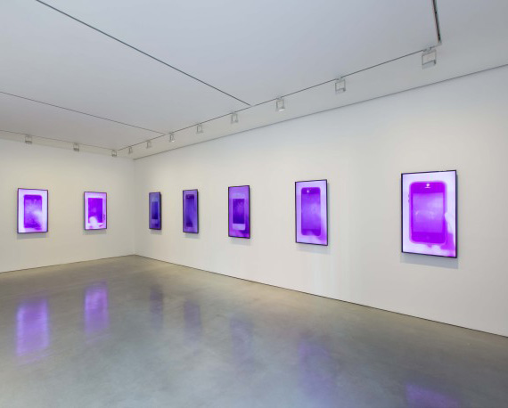 Evan Roth Dances for Mobile Phones series, 20157 monitors, single-channel videos Left to right: Isabella; Jerome; Kathleen; Karen; Evan; Michele; Christine