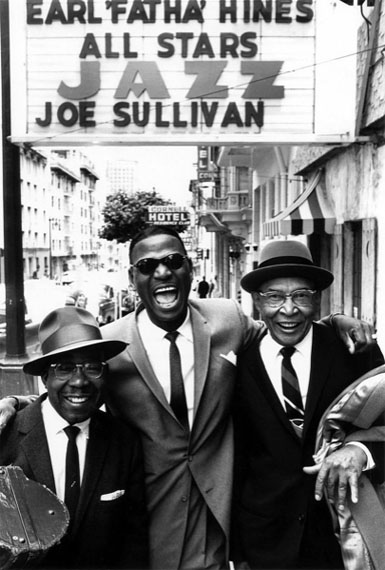© William Claxton, Earl 'Fatha' Hines (center), Jimmy Archey (left), Pops Foster (right)San Francisco 1960