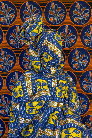 Alia AliOrange Palms, 2019Archival Pigment Printmounted, upholstered frame with African Wax Print122 x 91,5 cmEd. 5 + 1 AP