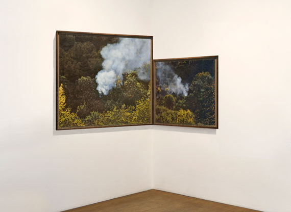 Miguel Rothschild: Groß-und Kleingeist, 118 x 206 cm, diptyque, ink jet prints with burns.