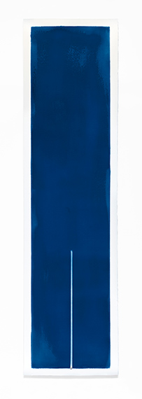 24S18-13h50, L’ombre des heures series , 2018
Cyanotype on cotton paper 
54x200 cm / 21,2x78,7in
Unique piece
© Thomas Paquet / Courtesy Galerie Thierry Bigaignon