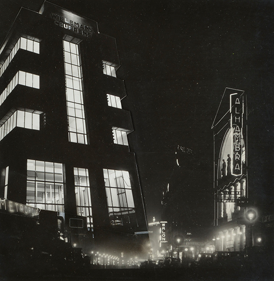 147.Willy Kessels (1898-1974)Brussels at night, c. 1930.Original collage.