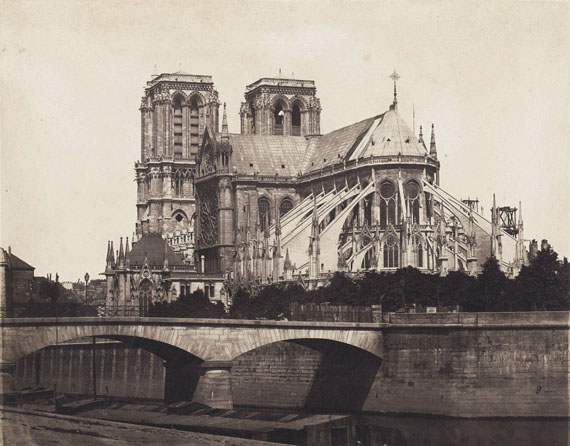 Lot 4007Bisson Frères. Notre Dame. 1856. Salt print.