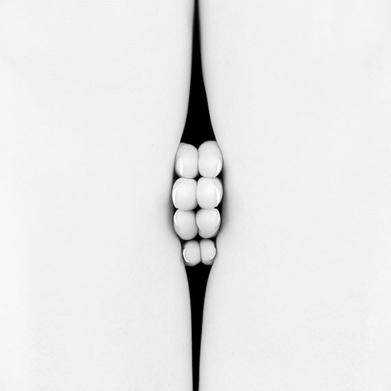 Eric Marrian: Etude numero 39, from the series "Carré Blanc", 110 x 110 cm