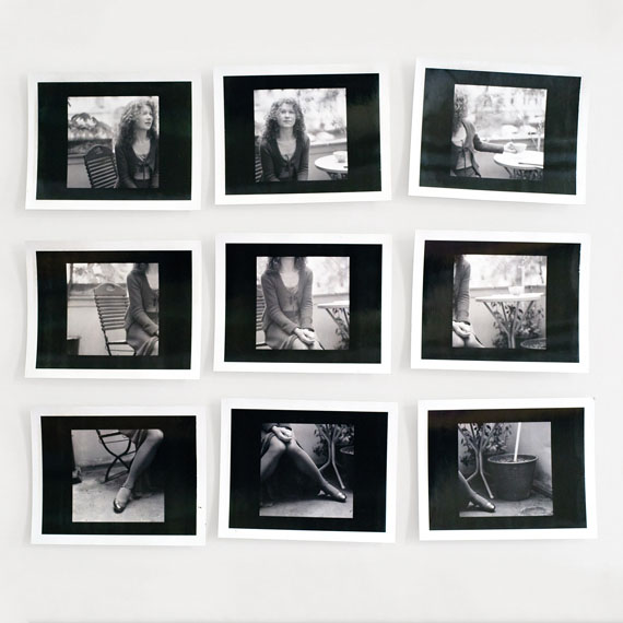 Jens SchünemannKirsten, 2003, 9 Polaroidblätter SW, 8,5 x 10,7 cm auf Hadernkarton 33 x 45 cm